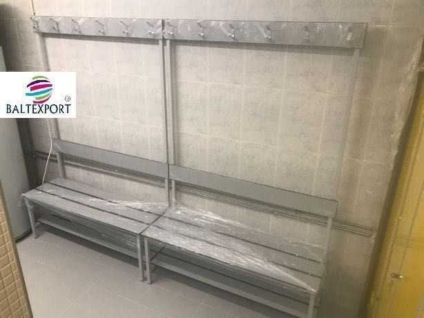 Banco Balneario c/Costa e Cabides Alumínio p/ Ginasio/Escolas/Fabricas