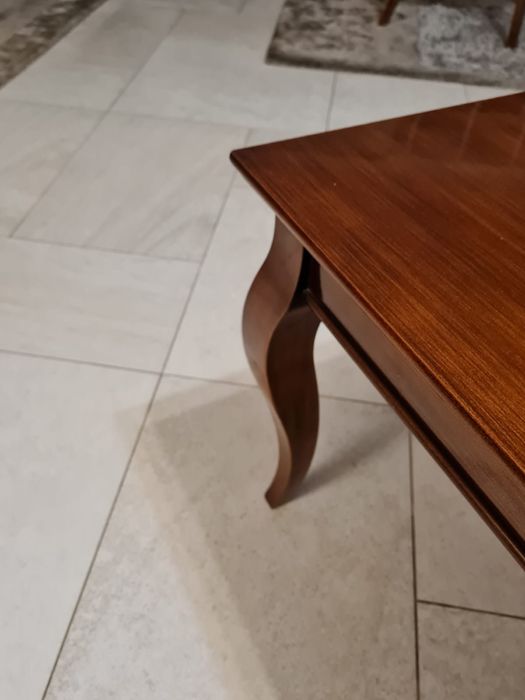 Ława stolik kawowy lite drewno wysoki połysk