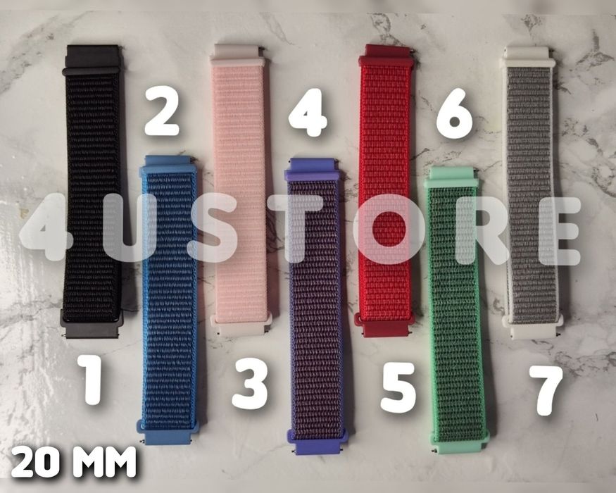 Ремешок нейлоновый на смарт часы Samsung Amazfit 20 22 ремінець