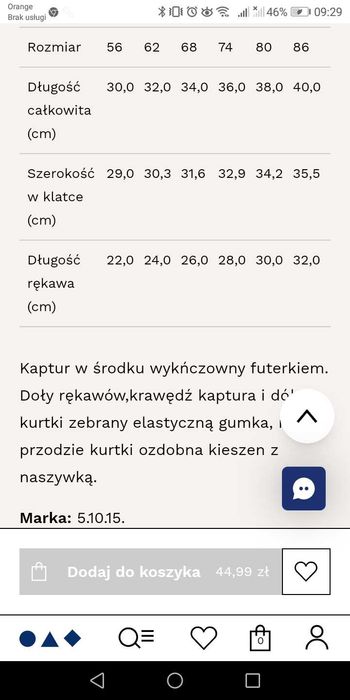 Kurtka 68 ciepła NOWA