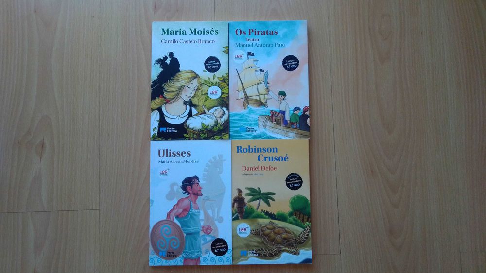 Livros de leitura recomendados para Português, em óptimo estado