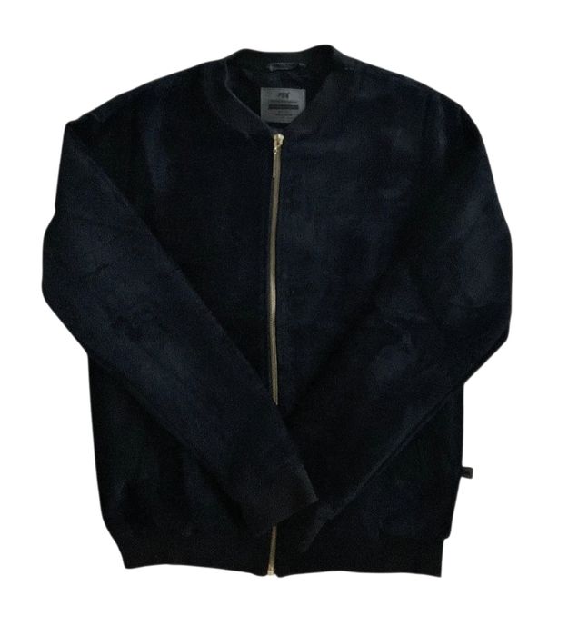 DZIEŃDOBRY bluza kurtka bomberka S M welur czarna unikat 16 egz.