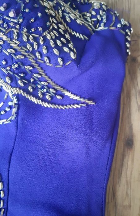 Sukienka długa wieczorowa z rozcięciem, S