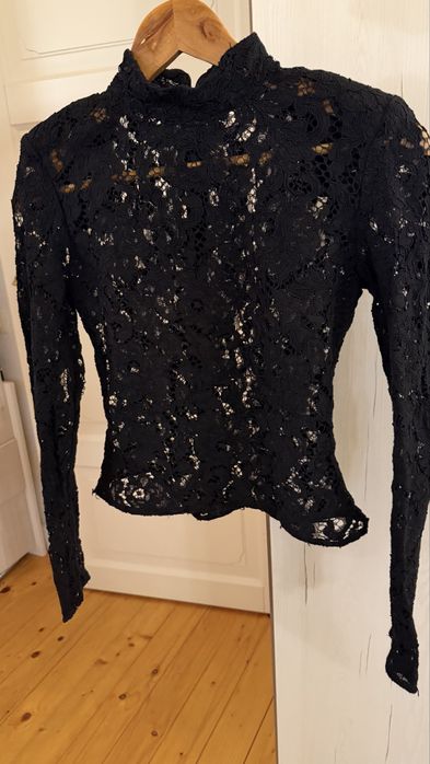 Zara мереживна блуза s