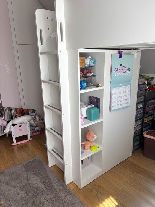 Ikea łóżko piętrowe z biurkiem   SMÅSTAD Z materacem