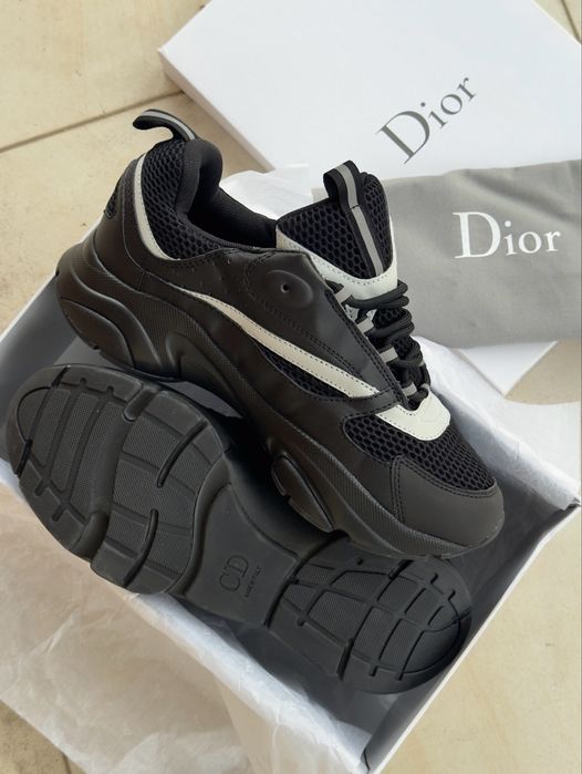 Топ Якість! Кросівки Dior B22 Black•Діор б22 (чорні) чоловічі Діори