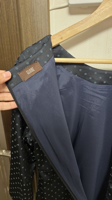 Офісна/коктейльна графітово-сіра у горох сукня Globe EU 42/UK 14 (48-