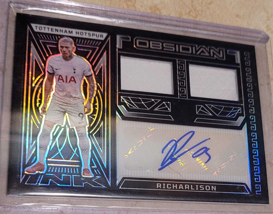 Richarlison 2023-24 Panini Obsidian Dual Jersey Prizm Autogaph /199
