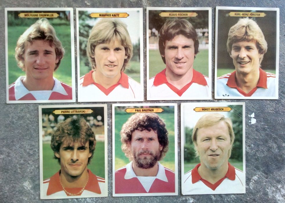 Cartões de jogadores de futebol alemães antigos