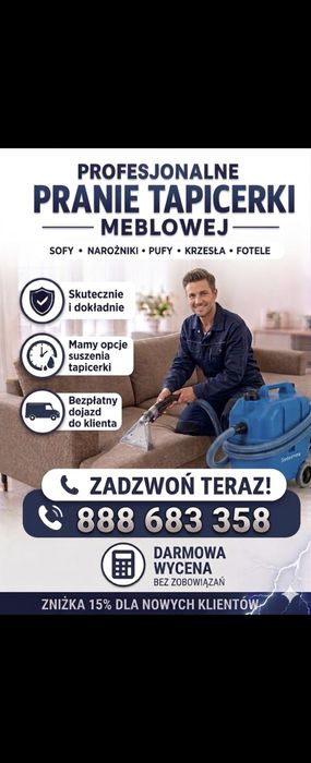 Profesjonalne pranie tapicerki mebli