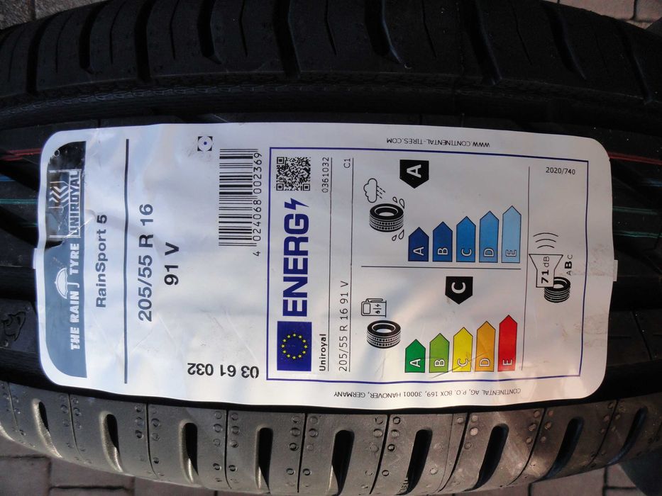 2 x 205/55R16 Uniroyal 2 sztuki LATO NOWE 2025 rok