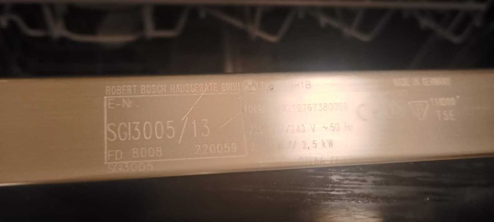 zmywarka do zabudowy Bosch sgi3005/13