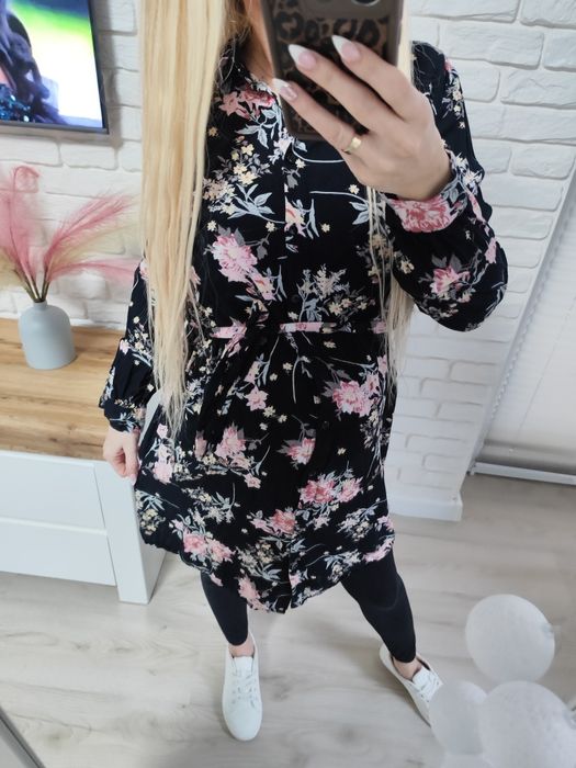 Koszula ciążowa w kwiaty M