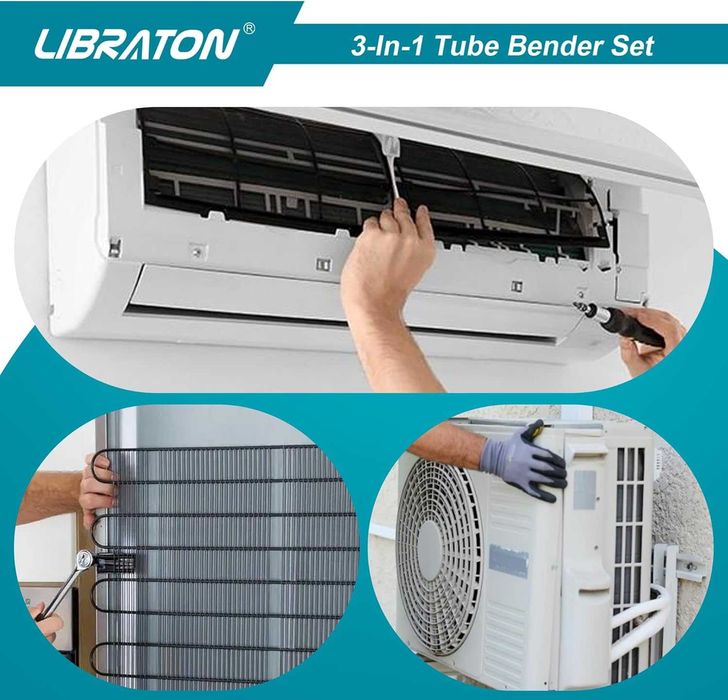LIBRATON Giętarka do rur miedzianych 180°, 3 w 1 - Darmowa wysyłka!