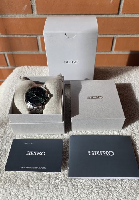 Seiko Presage Cocktail Time "Mockingbird" Automatic SRPE15J1 – Como Novo (Garantia e 2 Pulseiras), full set (caixa e documentos)