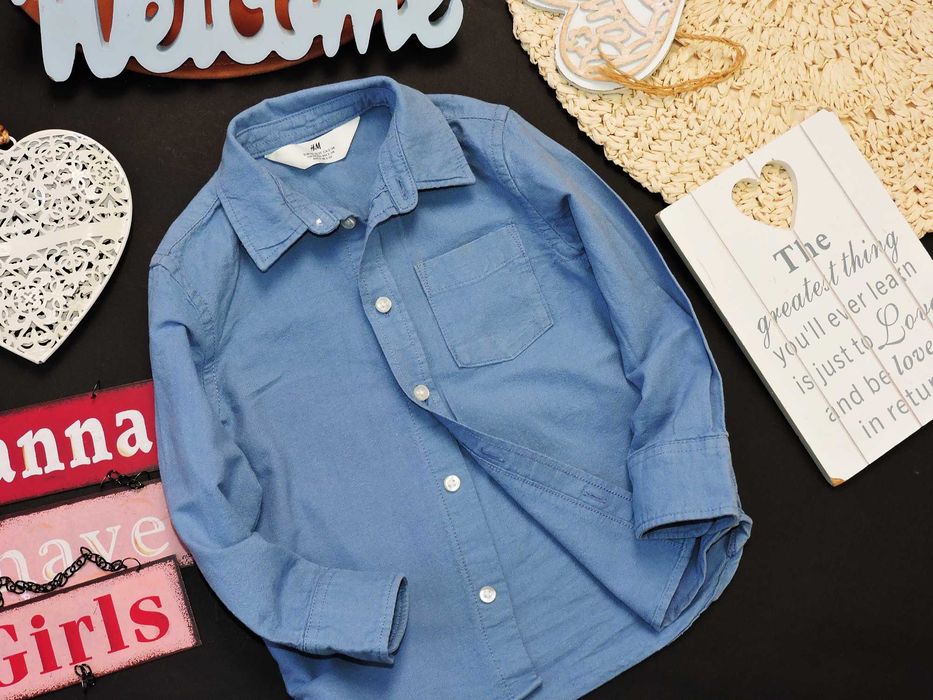 H&M - świetna koszula 100% bawełna , kieszonka r 98
