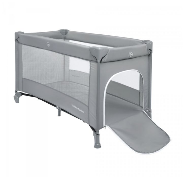 Łóżeczko turystyczne / Kojec Happy Traveller BASIC - szare