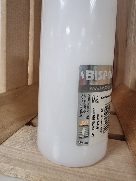 Świece walce białe świeca walec biała dekoracyjne