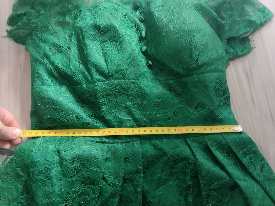 wyjątkowa zielona sukienka wesele okazje S/M