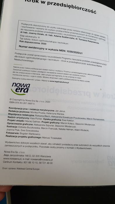 Krok w przedsiębiorczość Nowa Era