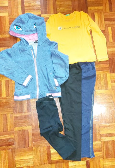 Lore 5 peças - 3 leggings / 1 casaco e 1  sweat - 6/7  anos