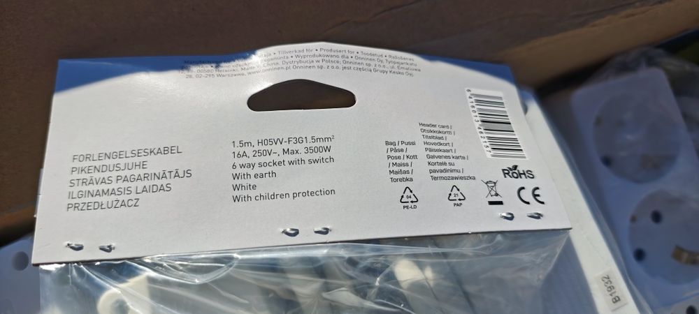 50 sztuk przedłużaczy nowe Schuko