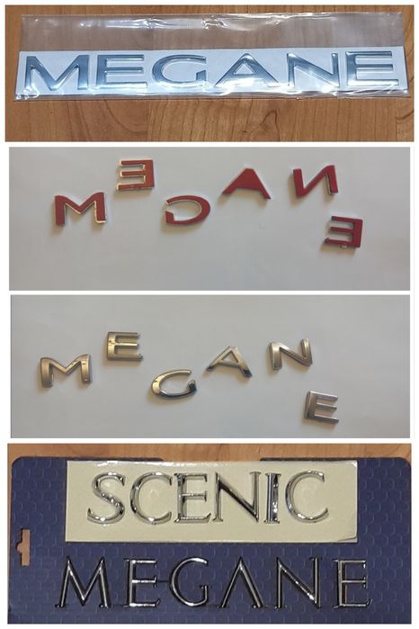 Букви MEGANE, SCENIC 2, Шильдик Напис Надпись Меган 2, 3, 4 BOSE
