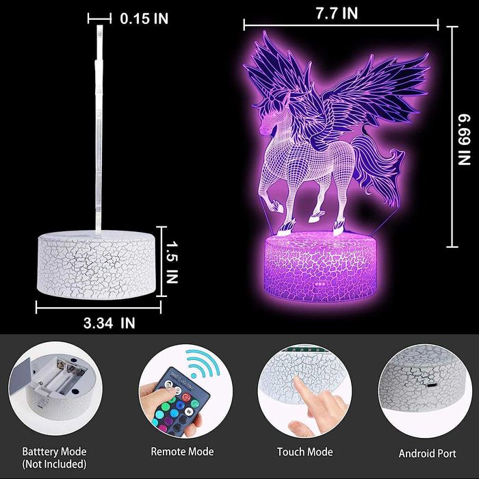 Nowa nocna lampka ledowa / lampa jednorożec / konik ! NOWOŚĆ !378!