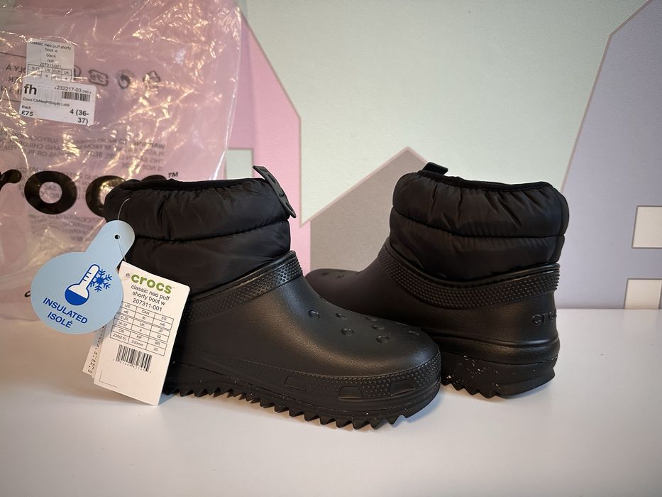 Crocs classic neo puff boot дутики резинові чоботи w6
