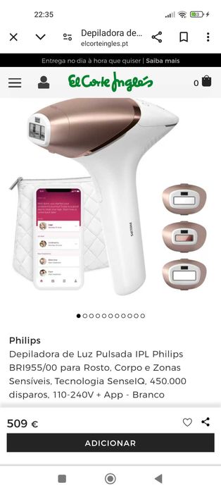 depiladora luz pulsada philips bri955