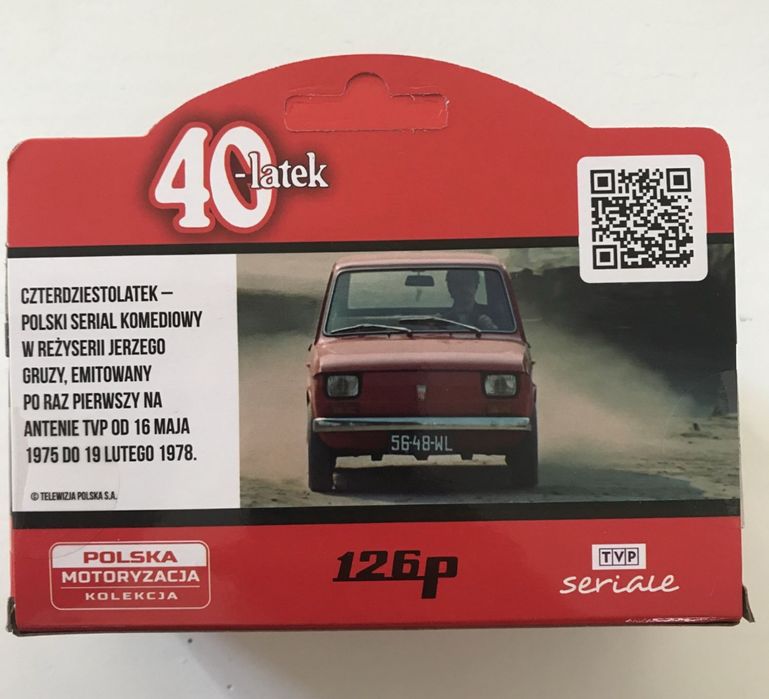Samochód Fiat 126p serial czterdziestolatek Daffi kolekcja PRL