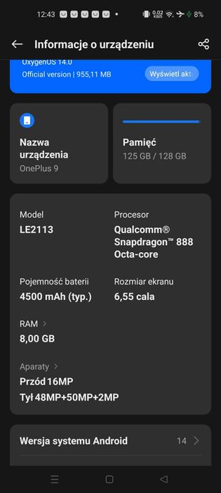 Oneplus 9 5g Fioletowy