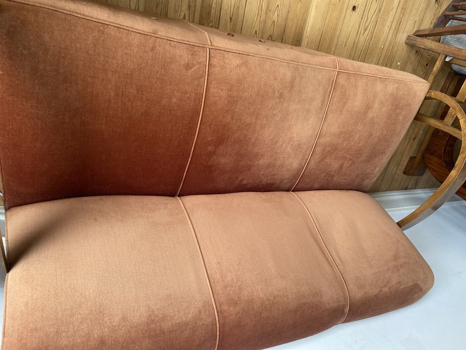 Sofá art deco veludo vintage antigo