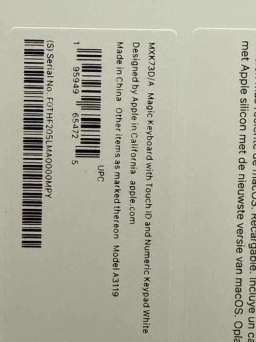 Apple Magic Keyboard with Touch ID