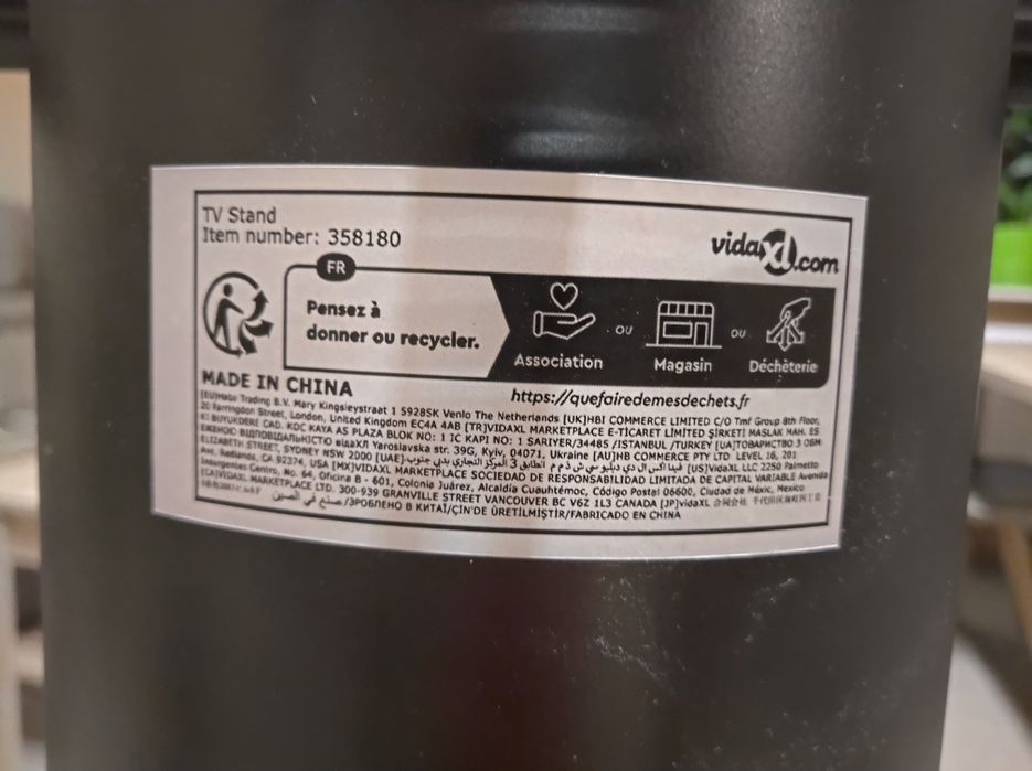 Narożny stojak na tv bardzo duży +65" vidaXL