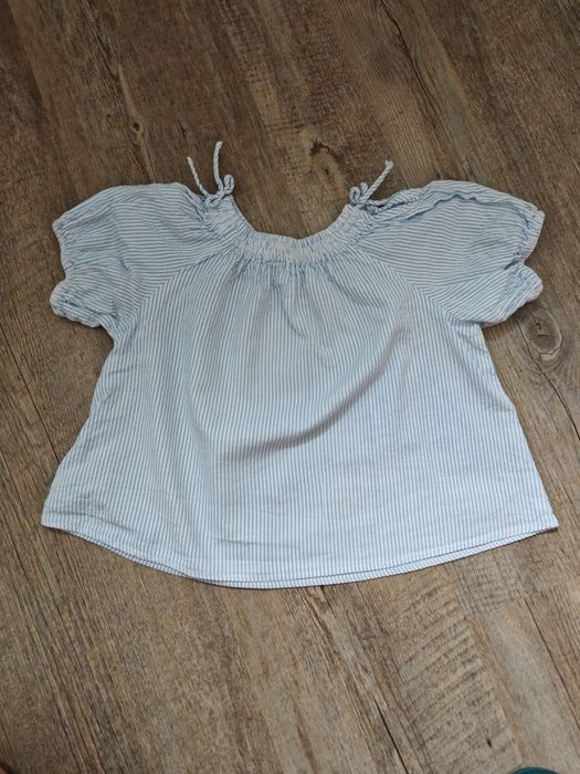 Bluzka na krótki rękaw w paski ZARA