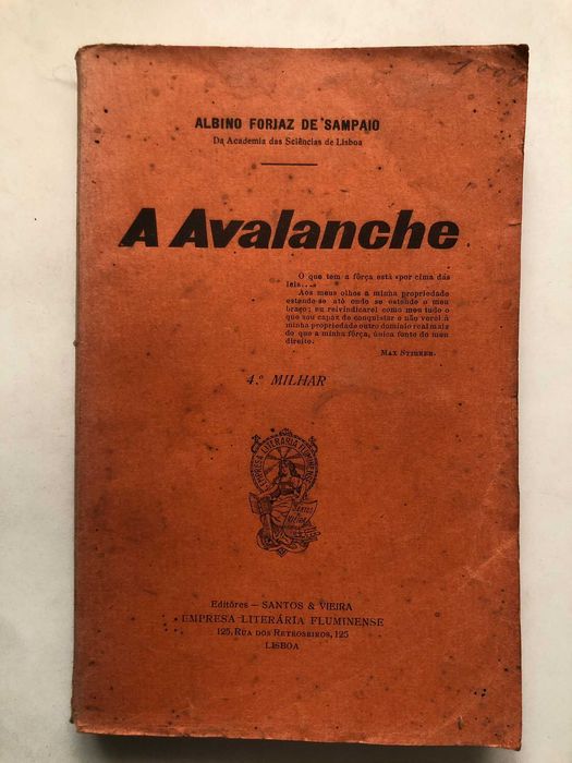 A Avalanche - Albino Forjaz de Sampaio