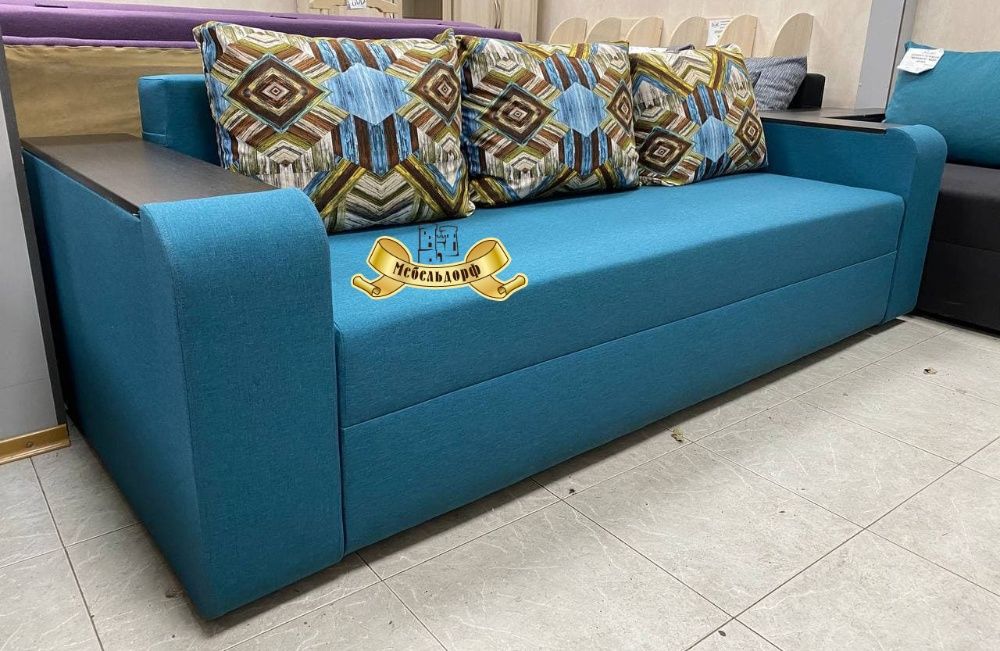 Диван еврокнижка Далас с нишами в подлокотниках по Акции в Днепре