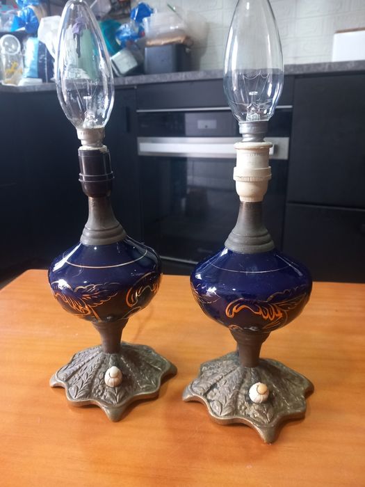 Candeeiros de mesa cabeceira antigos , cerca de 60 anos