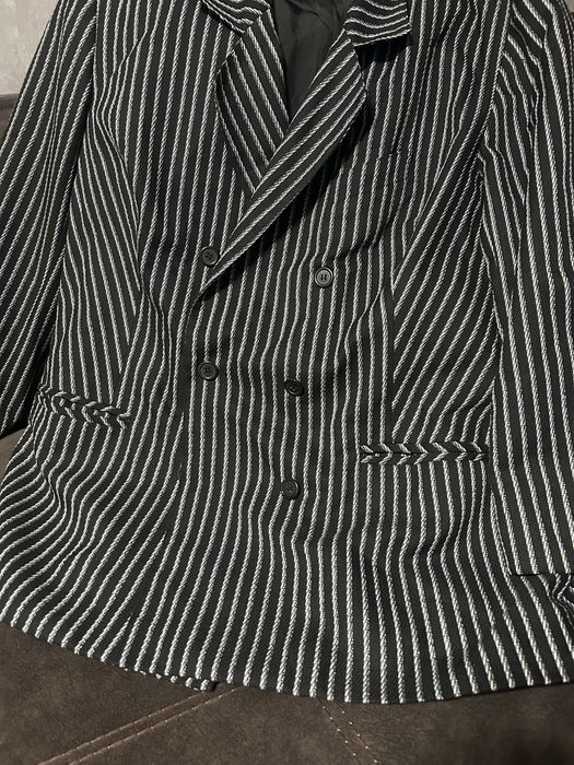 Винтажный пиджак issey miyake авангард полоска japan prada hermes ysl