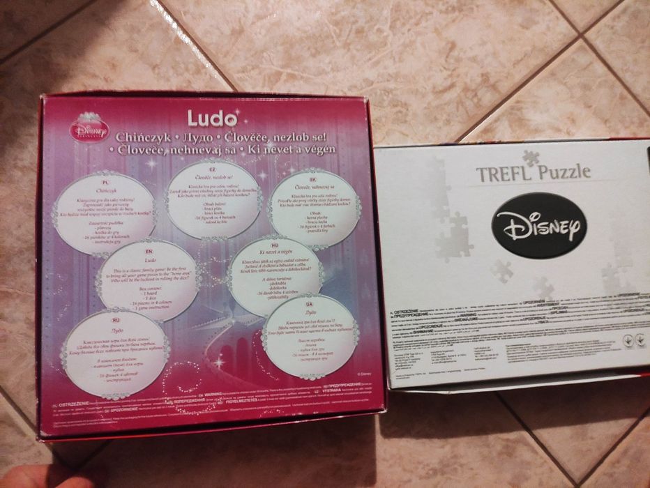 Chińczyk Disney księżniczki plus puzzle myszka Miki 160 el.