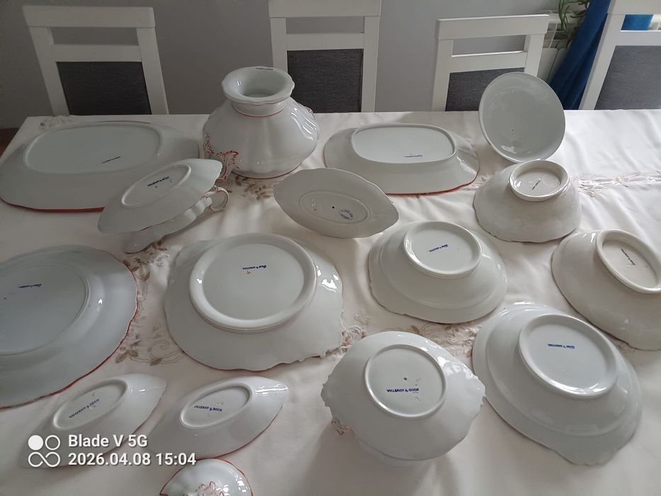 Piekny bardzo stary serwis XIX Villeroy & Boch