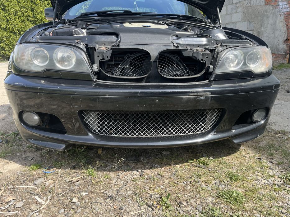Zderzak przod przedni bmw e46 coupe cabrio m pakiet black sapphire 475/9