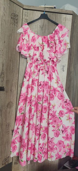 Sukienki r46)48 hiszpanka z falbankami