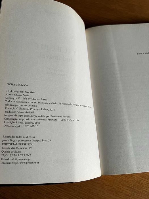 INDOMÁVEL   True Grit        Charles Portis