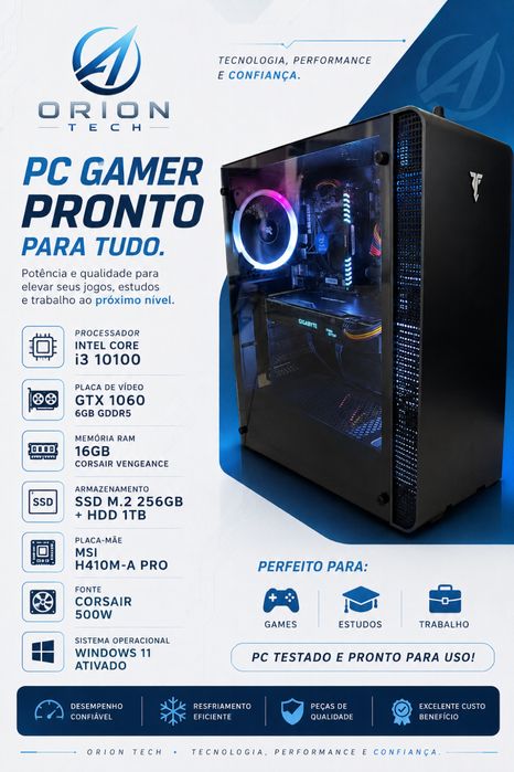 PC GAMER Intel i3 10100 GTX1060
