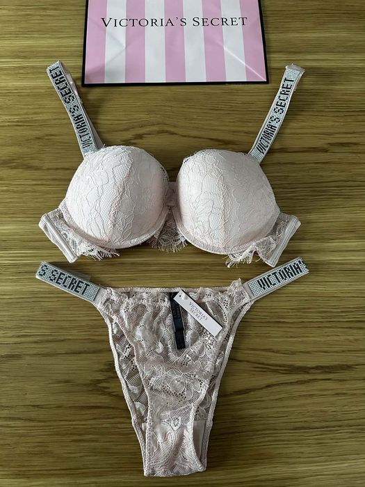 Komplet bielizny Victoria’s Secret B80 stanik + majtki 80B 36B