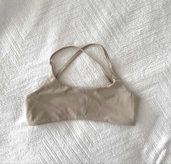 Top stanik sportowy beżowy S