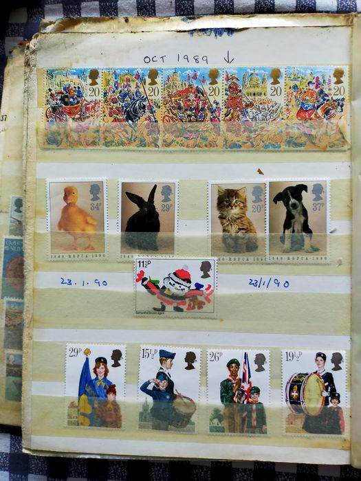 Znaczki pocztowe pochodzenia Angielskie