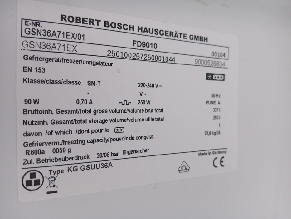 Bocsh морозильна камера No Frost 70 см ширини б.у